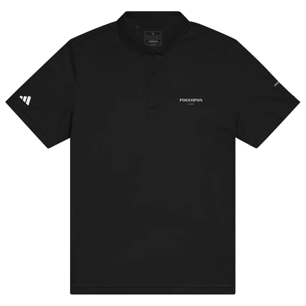 RoccoRox Adidas Polo Tee Black/White product image (3)