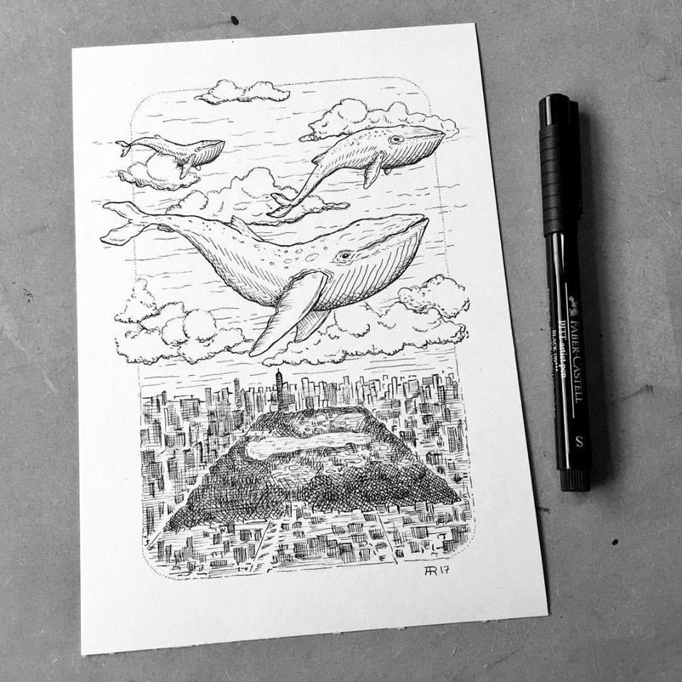 original artwork : blue whales product image (1)