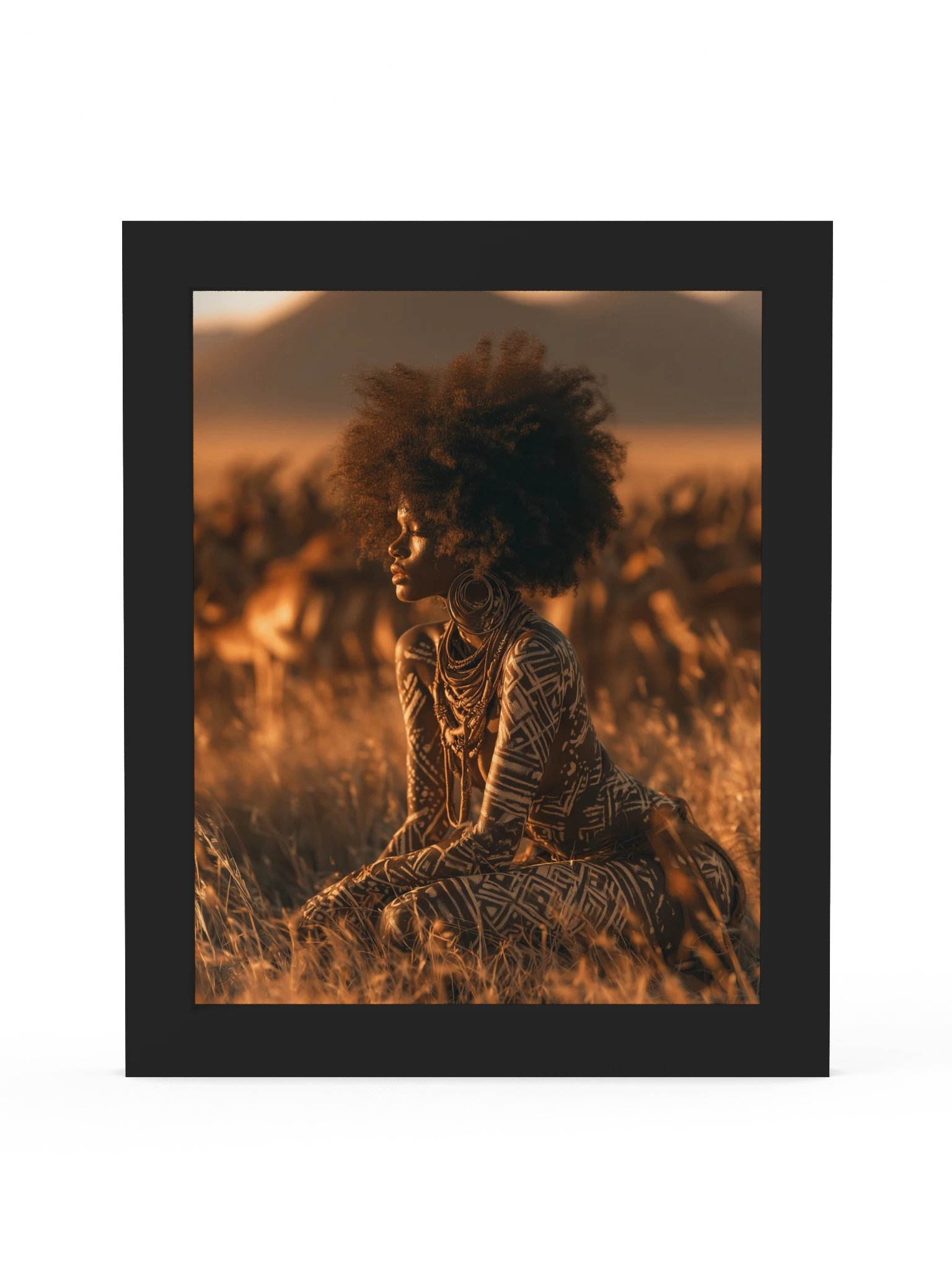 Golden Hour · Tall Grass No. 1 | Framed Art Print | Originology | Black History X product image (1)