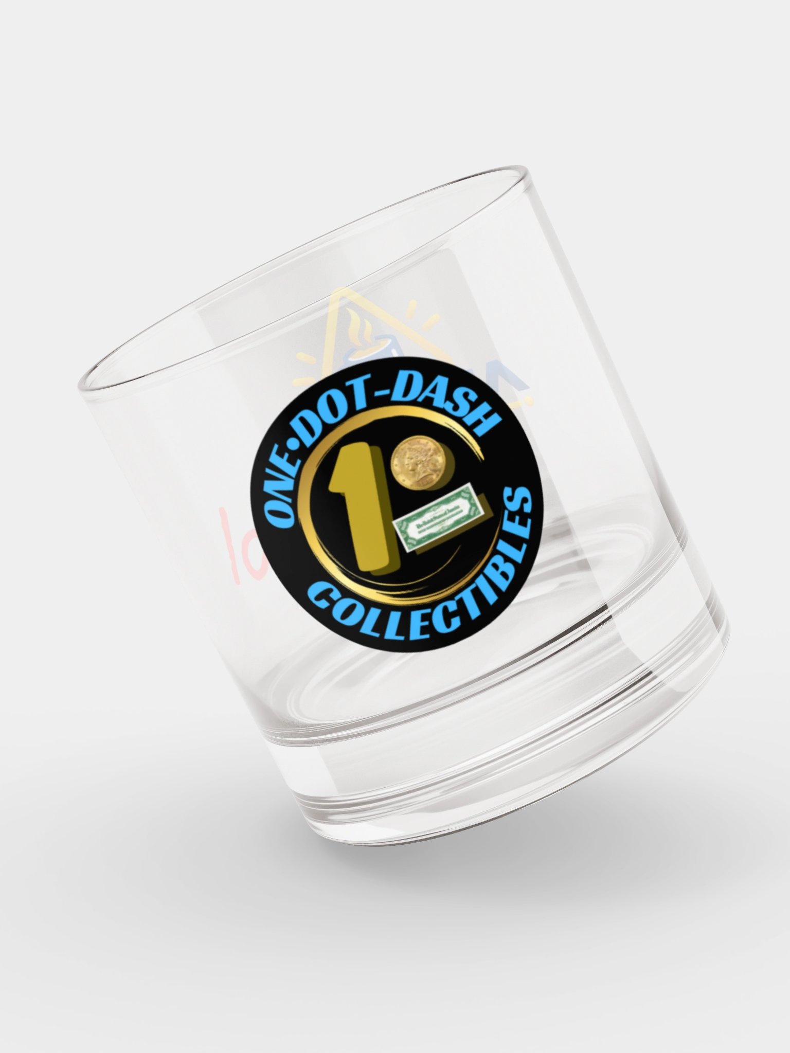 One Dot Dash Logo "Auction Fool" Rocks Glass product image (7)