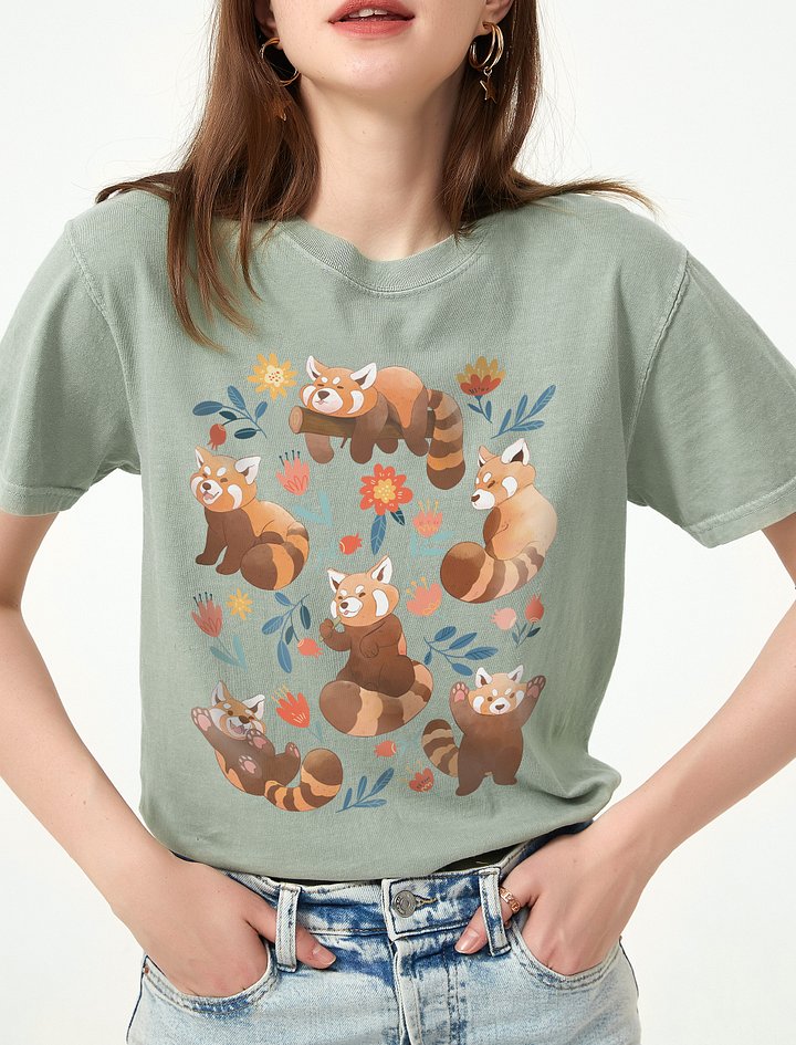 Cottagecore-Style Shirt of Kawaii Red Pandas | Cottagecore, Goblincore, and Forestcore-Inspired Red Pandas T-Shirt product image (1)