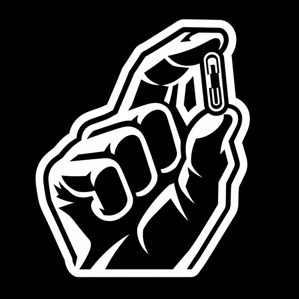 Microchip Hand – Biohacking Sticker product image (1)