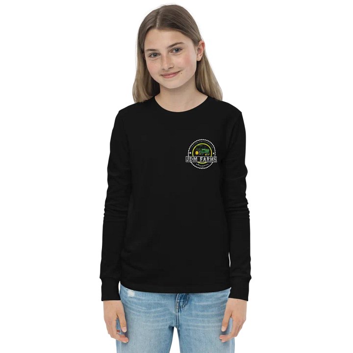Green & Yellow Tractor Logo Youth Long Sleeve Tee product image (1)