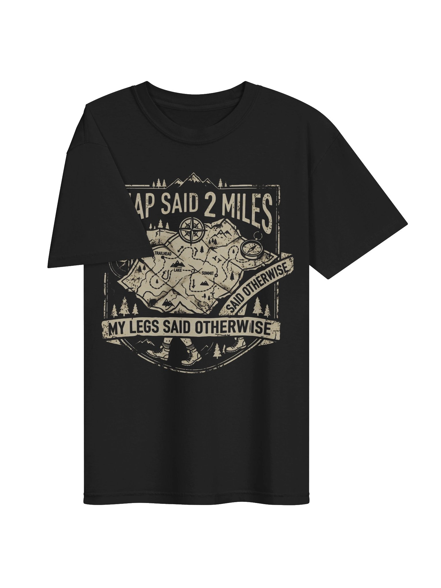Map Said 2 Miles — Vintage Hiking Tee product image (3)