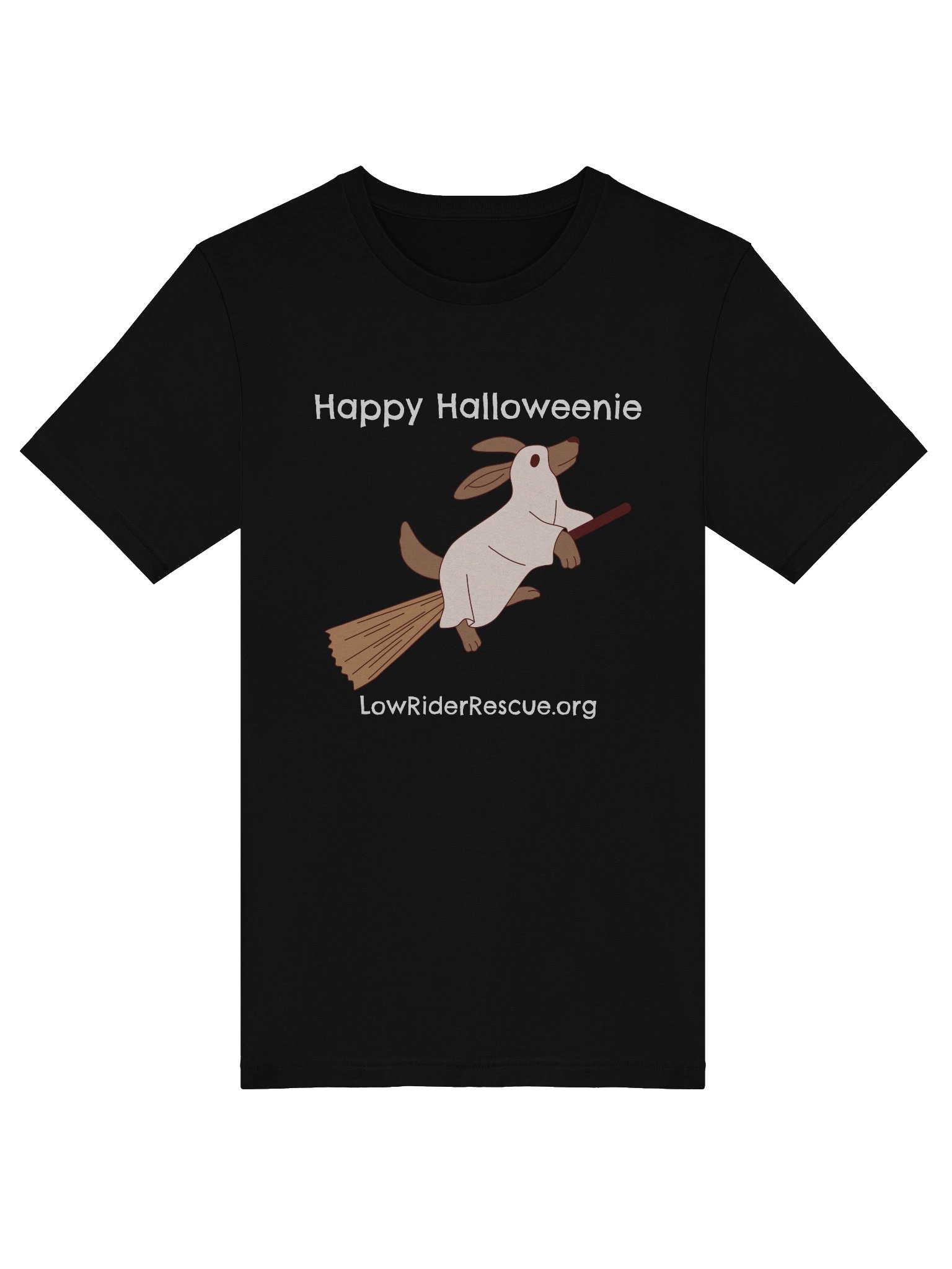 Dachshund Ghost on Broom Halloweenie T product image (34)