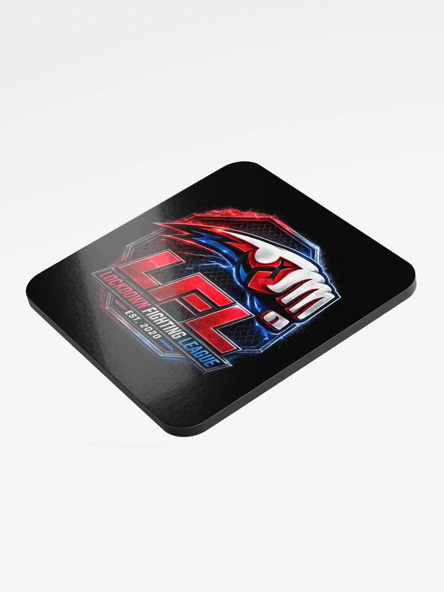 Lockdown Fighting League Glossed Cork Coaster product image (3)