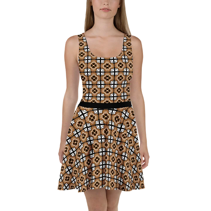 Rich Brown Arabesque Tile Dress product image (1)