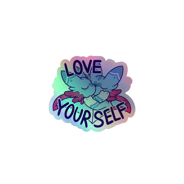 Love Yourself Giant Holographic Sticker product image (1)
