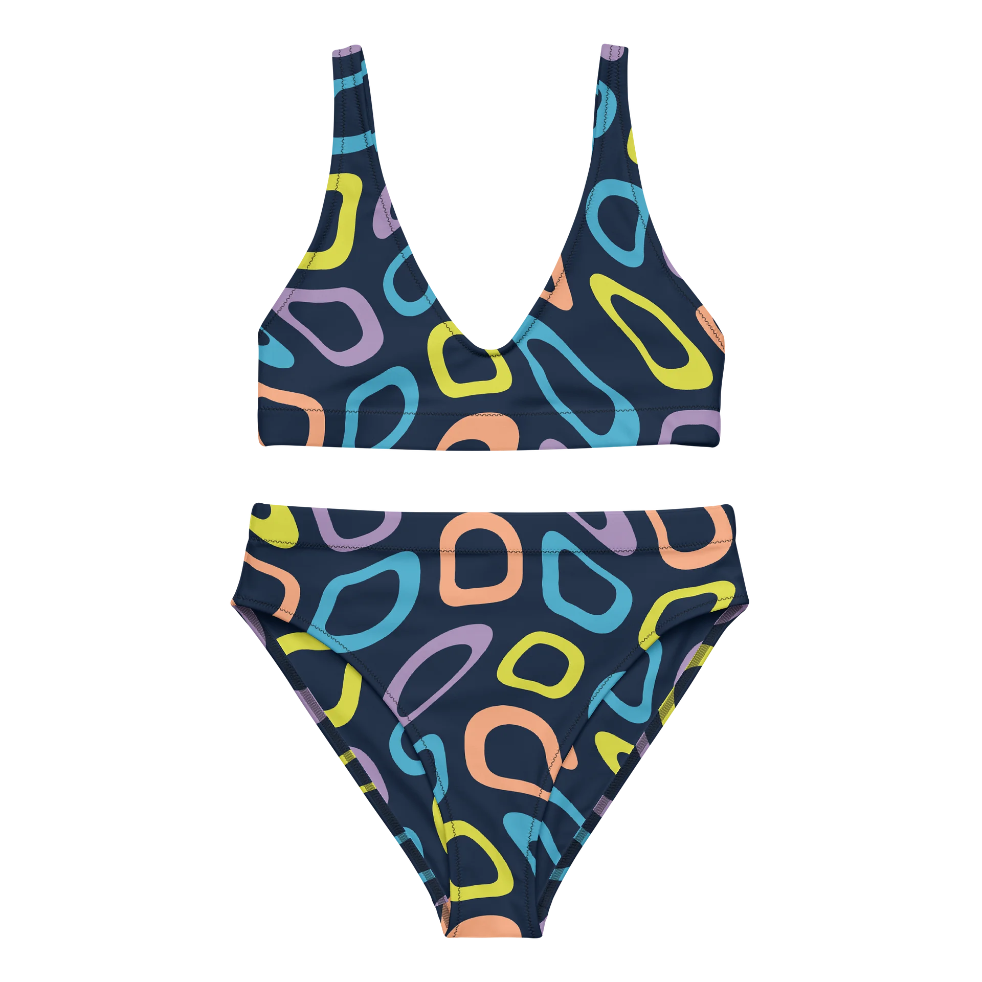 Neon Blob High-Waisted Bikini product image (2)
