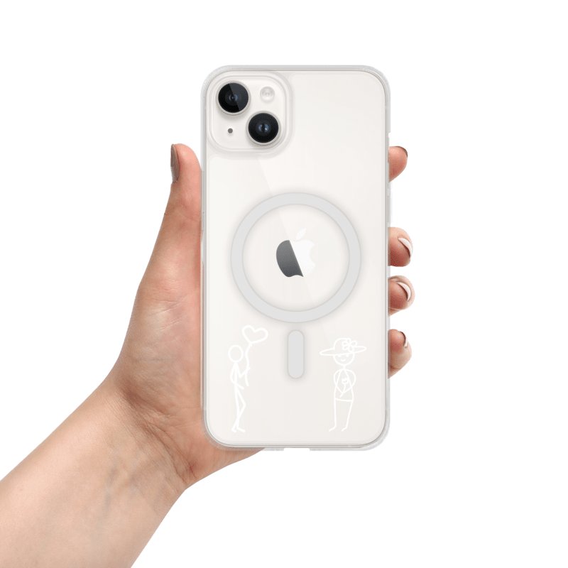 She & Her Pookie iPhone MagSafe® clear case - White product image (3)