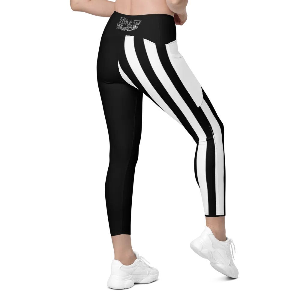 Striped crossover leggings with pockets product image (9)
