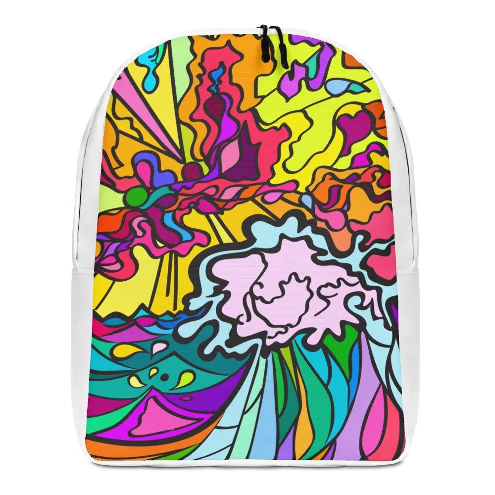 Vibrant Swirls Custom Backpack – Wave at Sunset product image (1)