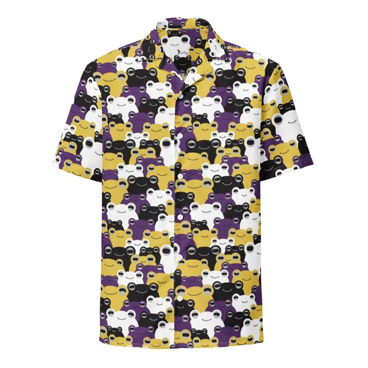 Frog-waiian Shirt Nonbinary Flag Colors product image (1)
