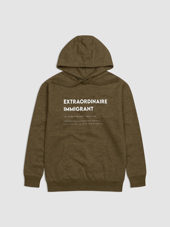 EXTRAORDINAIRE IMMIGRANT HOODIE BROWN product image (1)