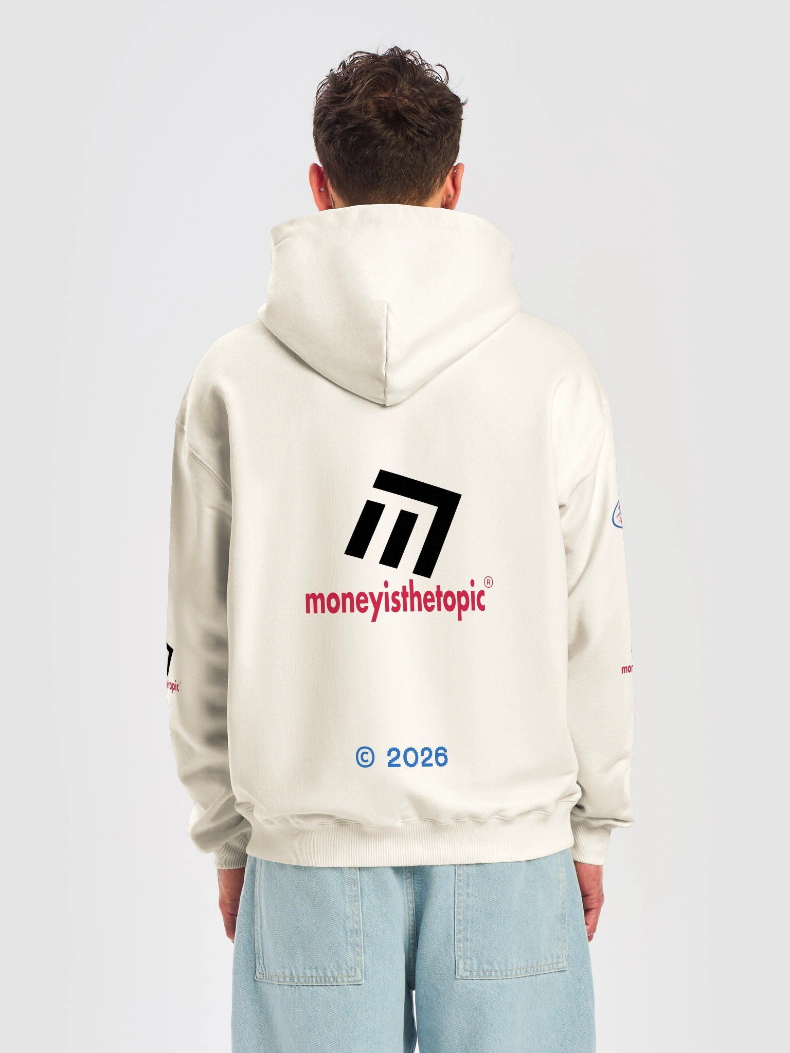 MONEY Club French-Terry Off-White Color Hoodie Unisex product image (6)