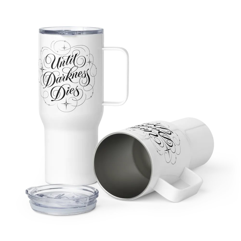 Until Darkness Dies (swirls design) Travel Mug product image (6)