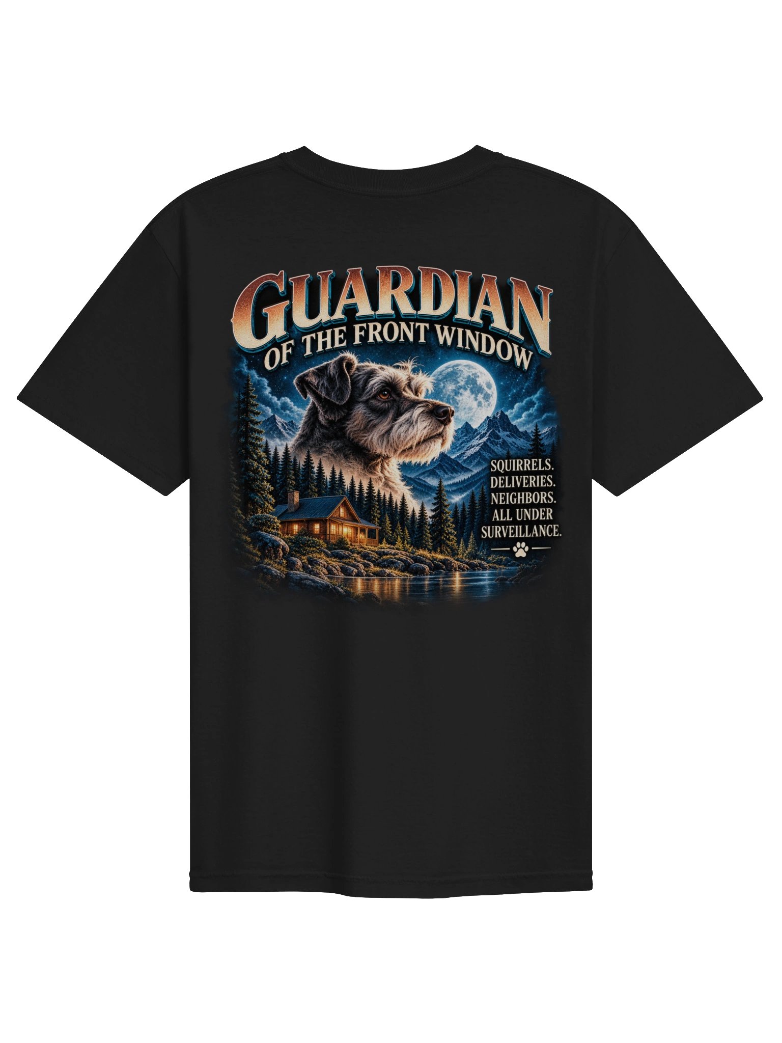 Guardian of the Front Window Dog T-Shirt – Funny Dog Dad & Dog Lover Tee product image (2)