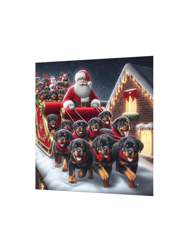 Santa's Rottweiler Sleigh Poster product image (7)