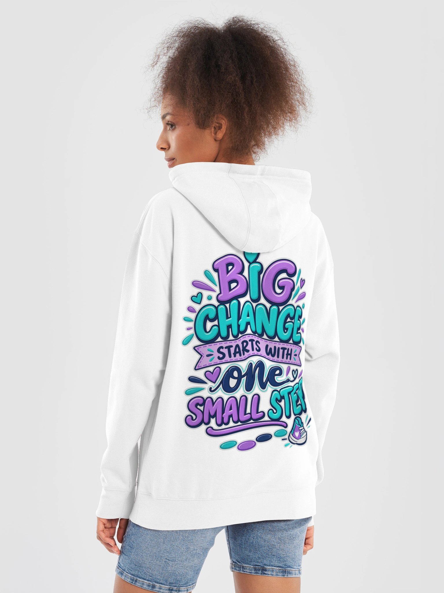 Inspirational Hoodie - Big Change Starts With One Step product image (12)