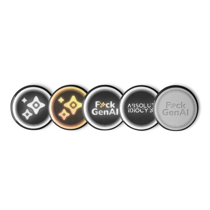 Absolut Idiocy Pin Button Set #0 (On Black) product image (1)