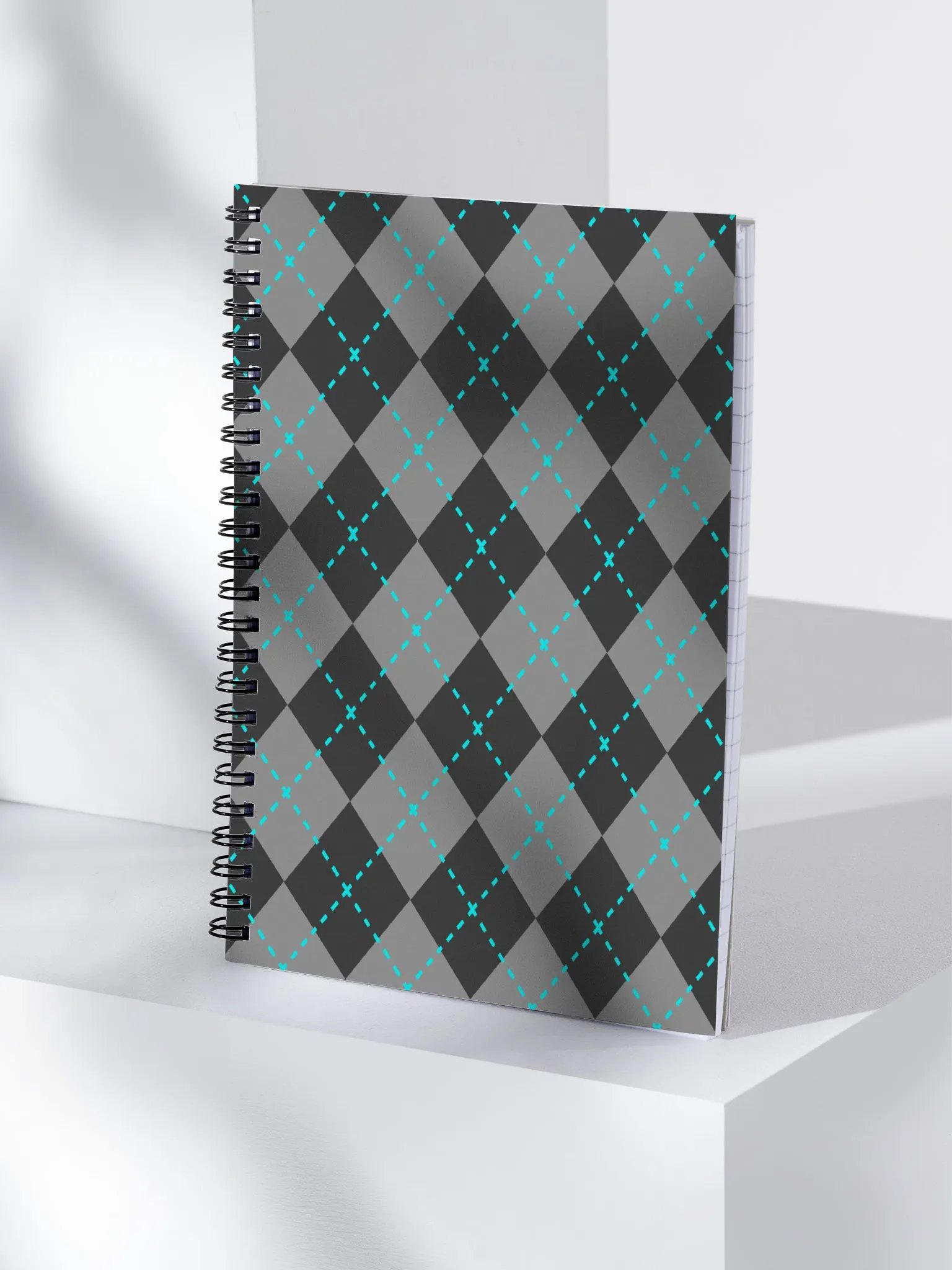 Mascot Pantone Argyle Spiral Bound Notebook product image (4)