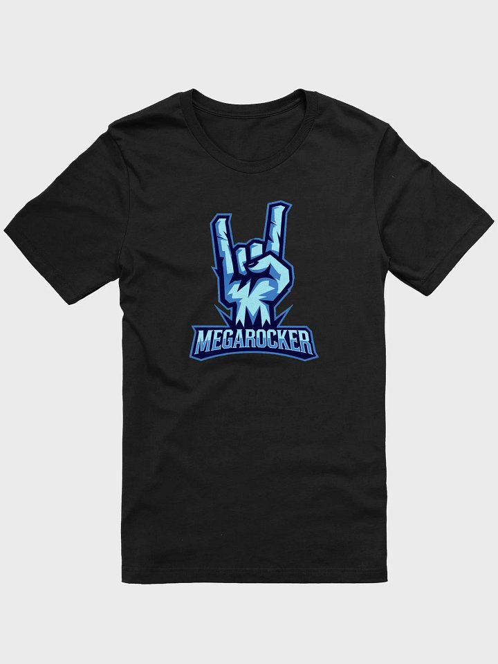 MegaRocker Horns Up Blue Logo tee product image (1)