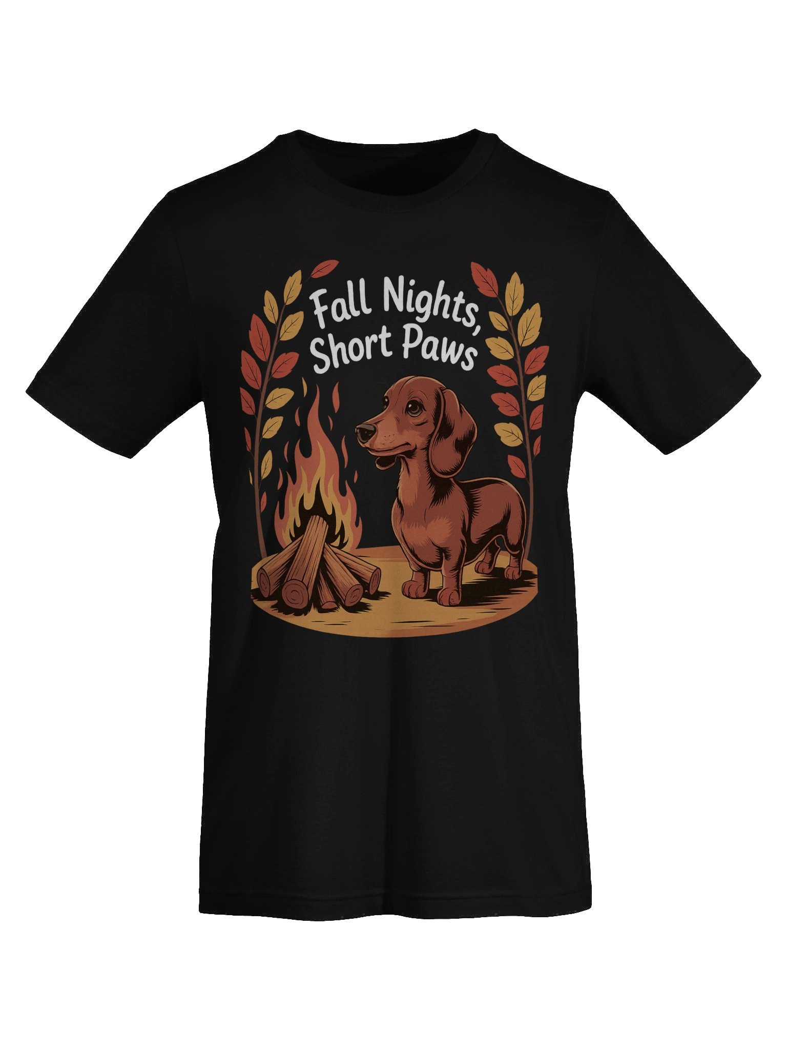 Fall Nights, Short Paws – Cozy Dachshund Campfire Tee product image (7)