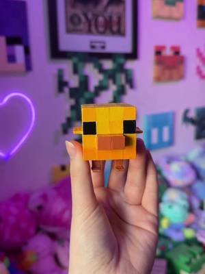 I made a Minecraft baby chick from the new Tiny Takeover update!! First Minecraft art video in almost a year 🥲 hopefully should be able to post more now that I have more time and my health is getting better 💜 #Minecraft #craft #gaming #minecraftart #TinyTakeover 