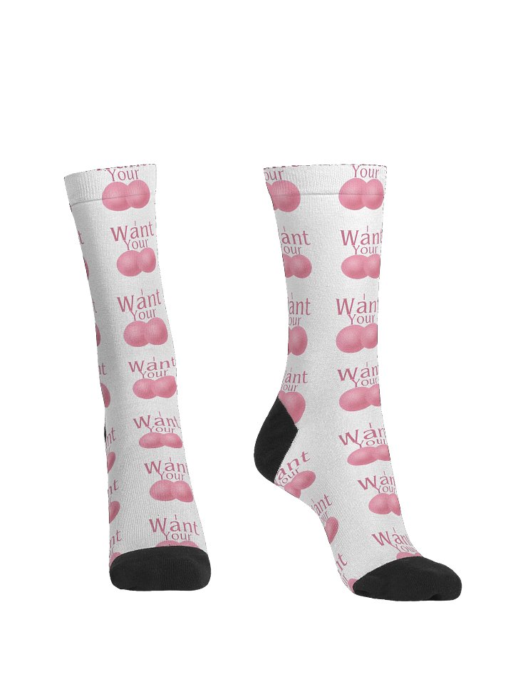 Eco-Chic Pink Grid Crew Socks product image (2)