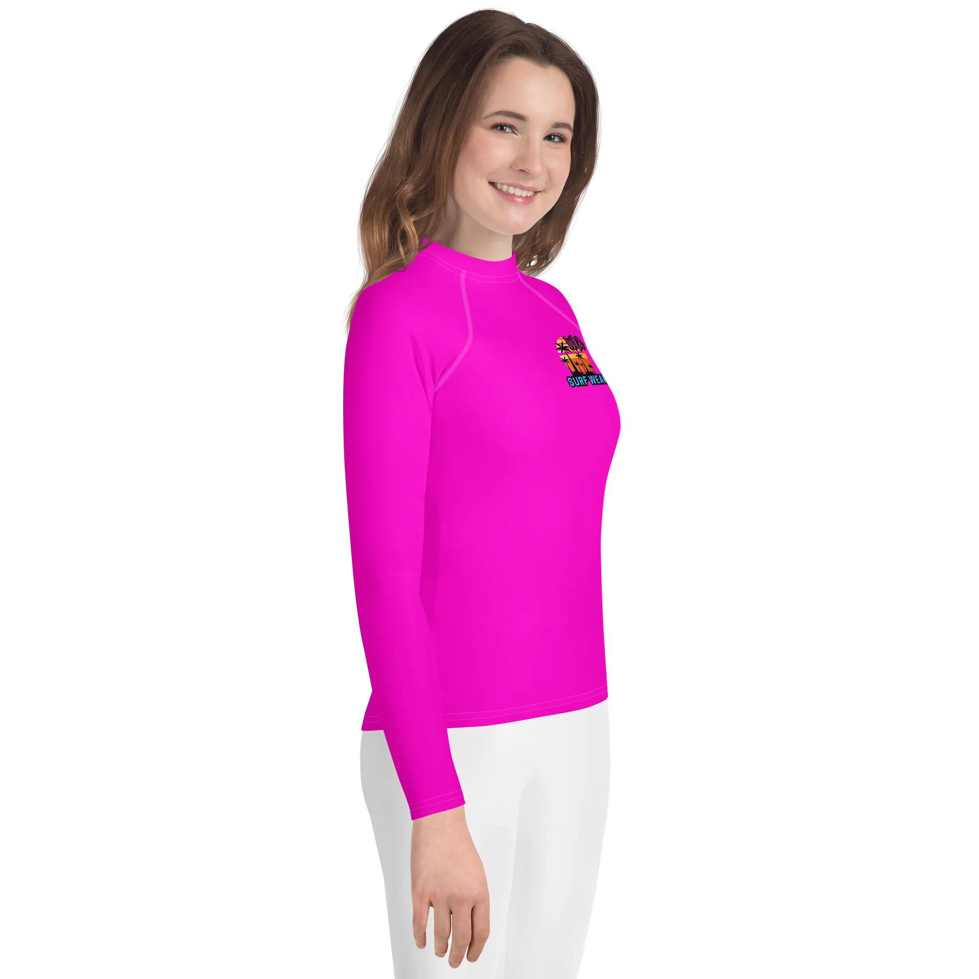 Wild Pink Neon Youth Rashguard product image (4)