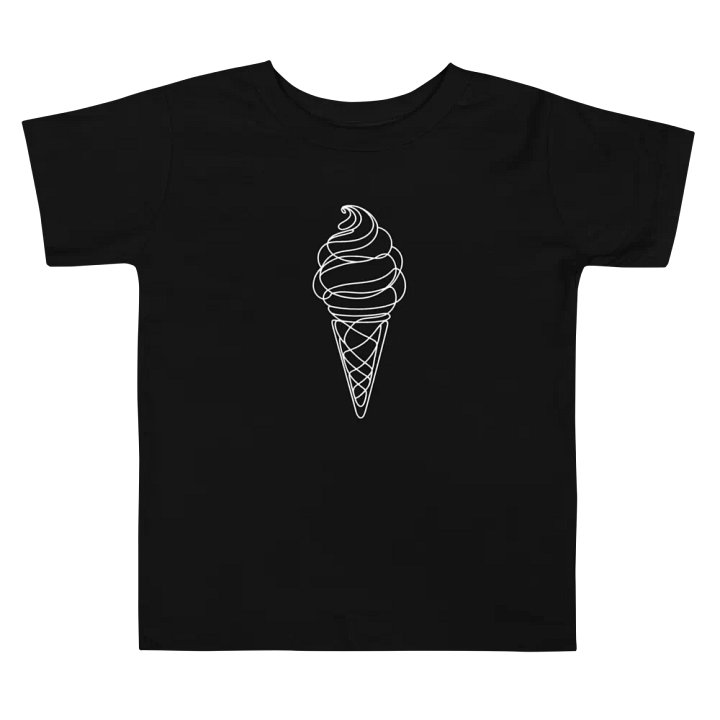 Ice Cream Cone Line Art Design Toddler T-Shirt product image (2)