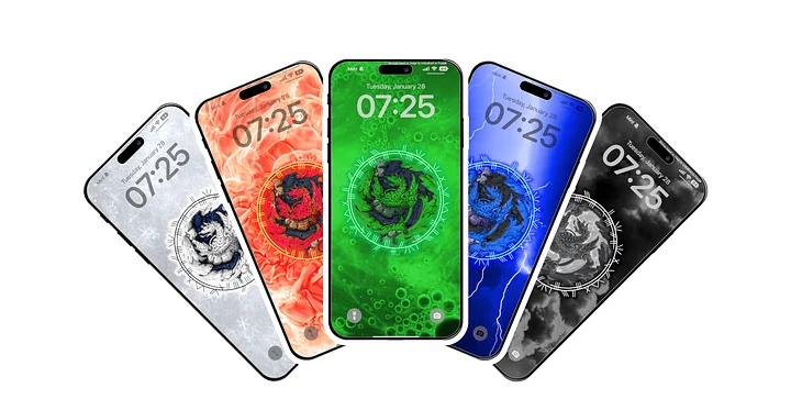 Chromatic Dragons Phone Wallpaper Pack product image (1)