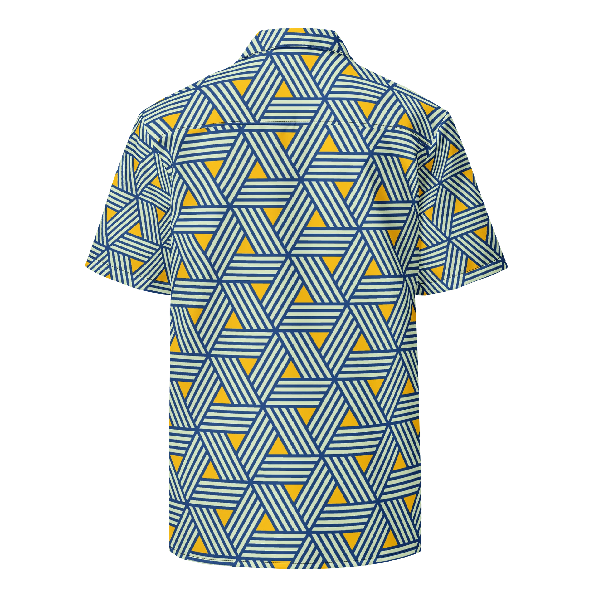Blue Geometric Mosaic Hawaiian Shirt product image (2)