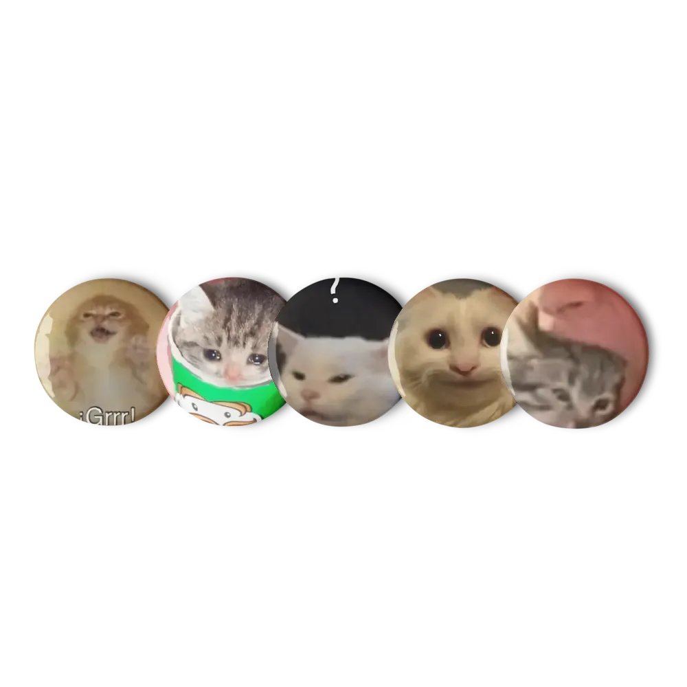 Set of Pin Buttons: Meme Cats 16 product image (3)