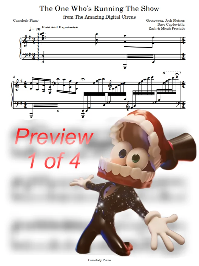 The One Who's Running The Show Piano By Camelody Piano product image (1)