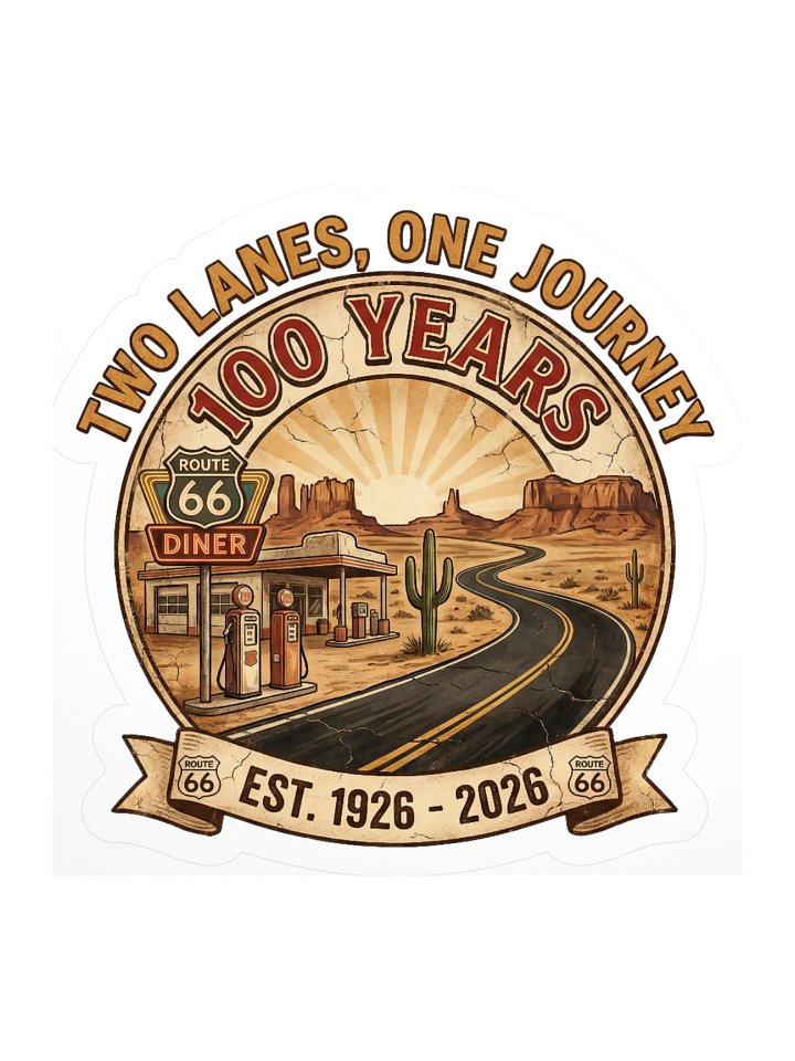 Two Lanes, One Journey - V1 Sticker product image (1)