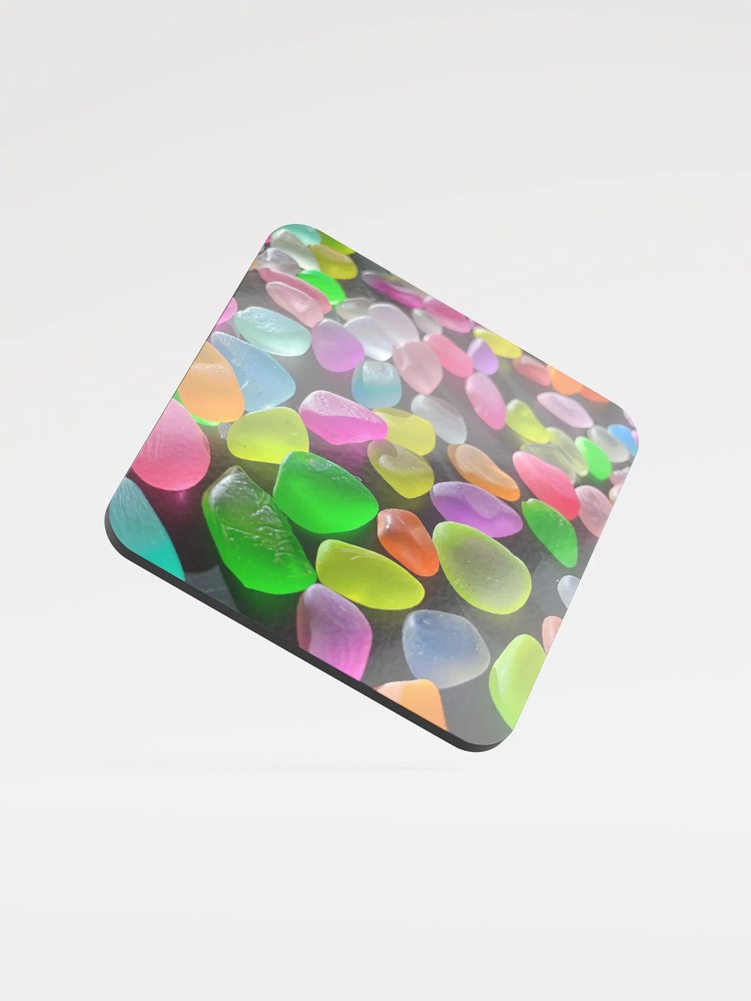 Neon Sea Glass Coaster - Coastal Beauty product image (1)