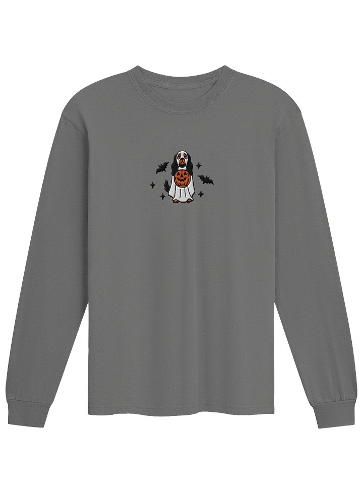 Halloween Cavalier King Charles Spaniel(Black & Tan) Embroidered Long-sleeved T-Shirt product image (9)