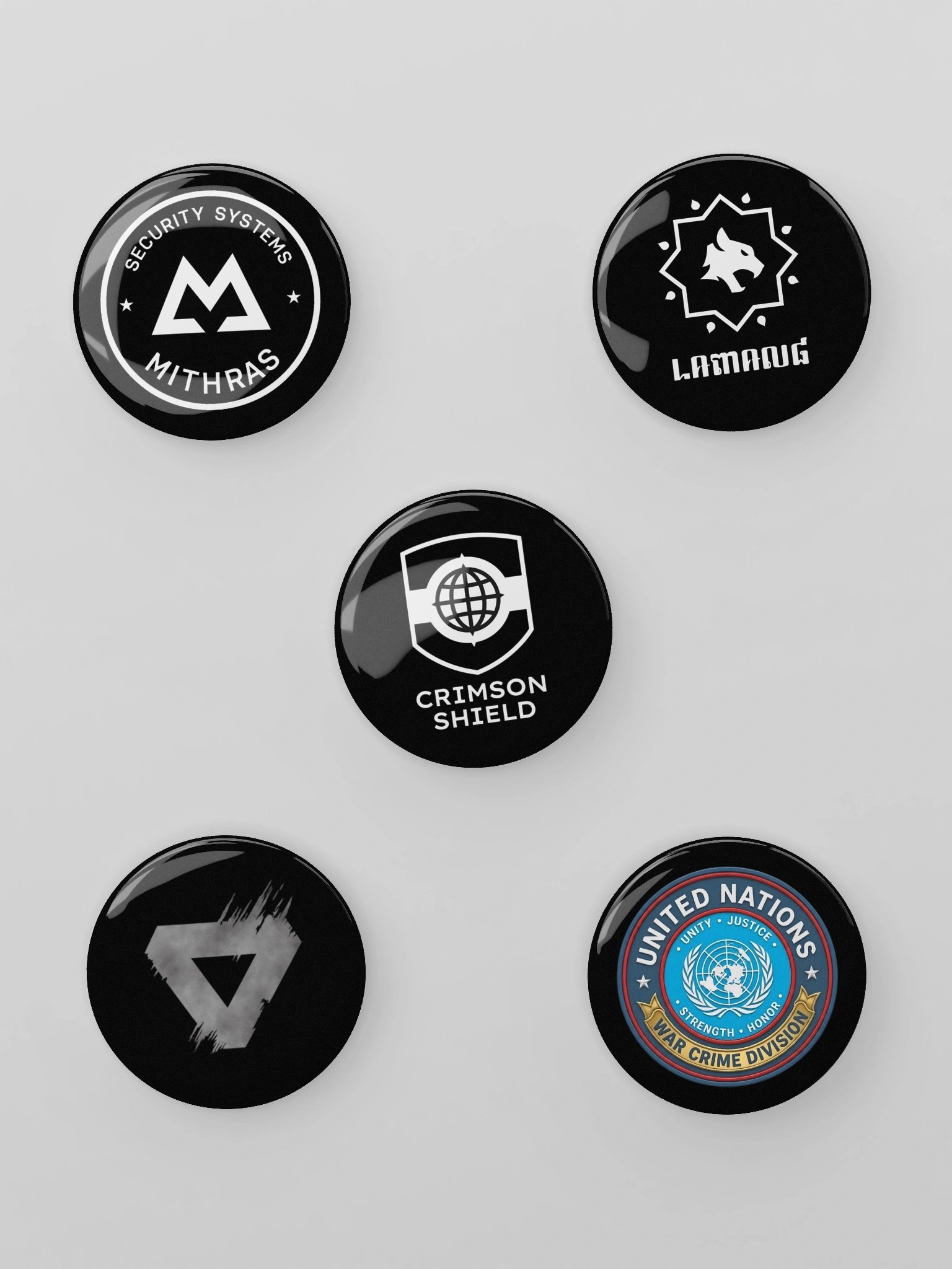 United Nations War Crime Division/PMC/GZW Smoke Logo Pins product image (1)