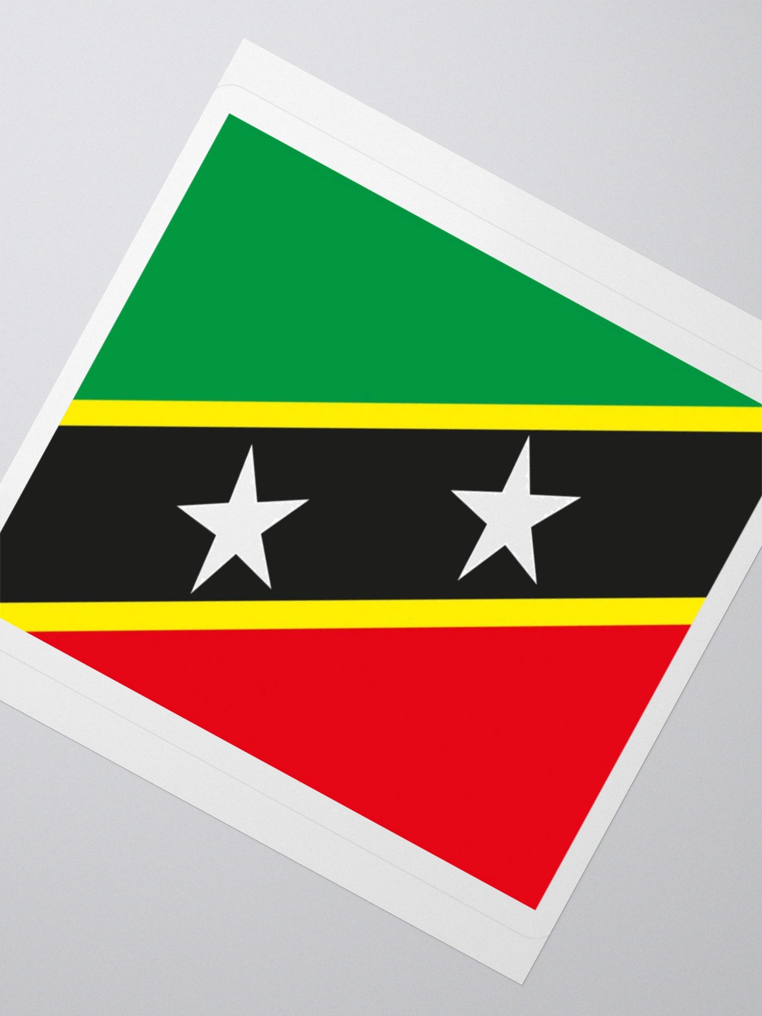 Saint Kitts and Nevis Flag Sticker - Durable Vinyl for Indoor Use - Multiple Sizes Available product image (6)