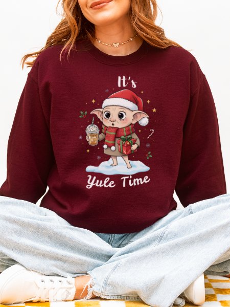 House Elf Magical Yule Christmas Cozy Minimalist Sweatshirt product image (6)