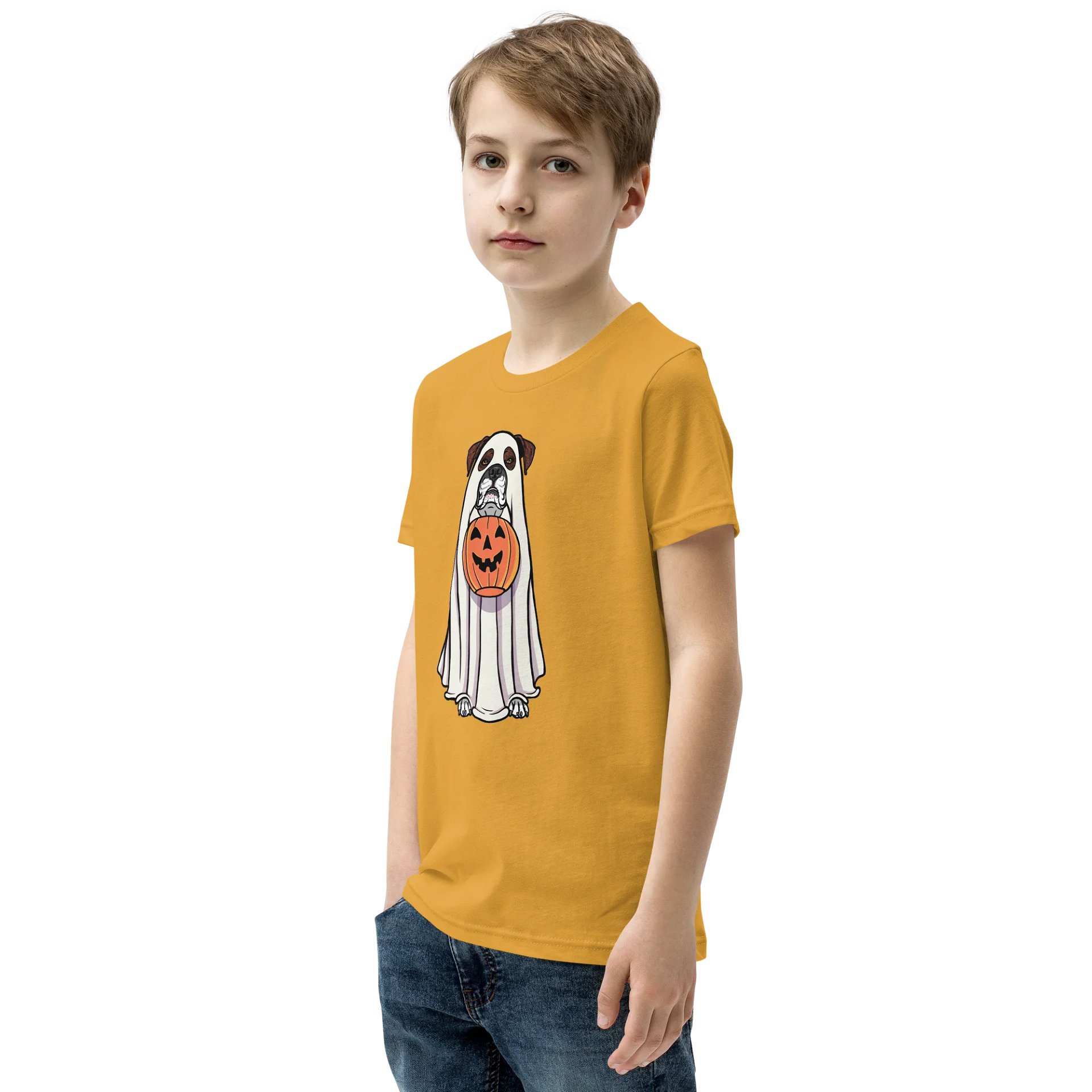 Halloween Boxer(Brindle) Youth T-Shirt product image (4)