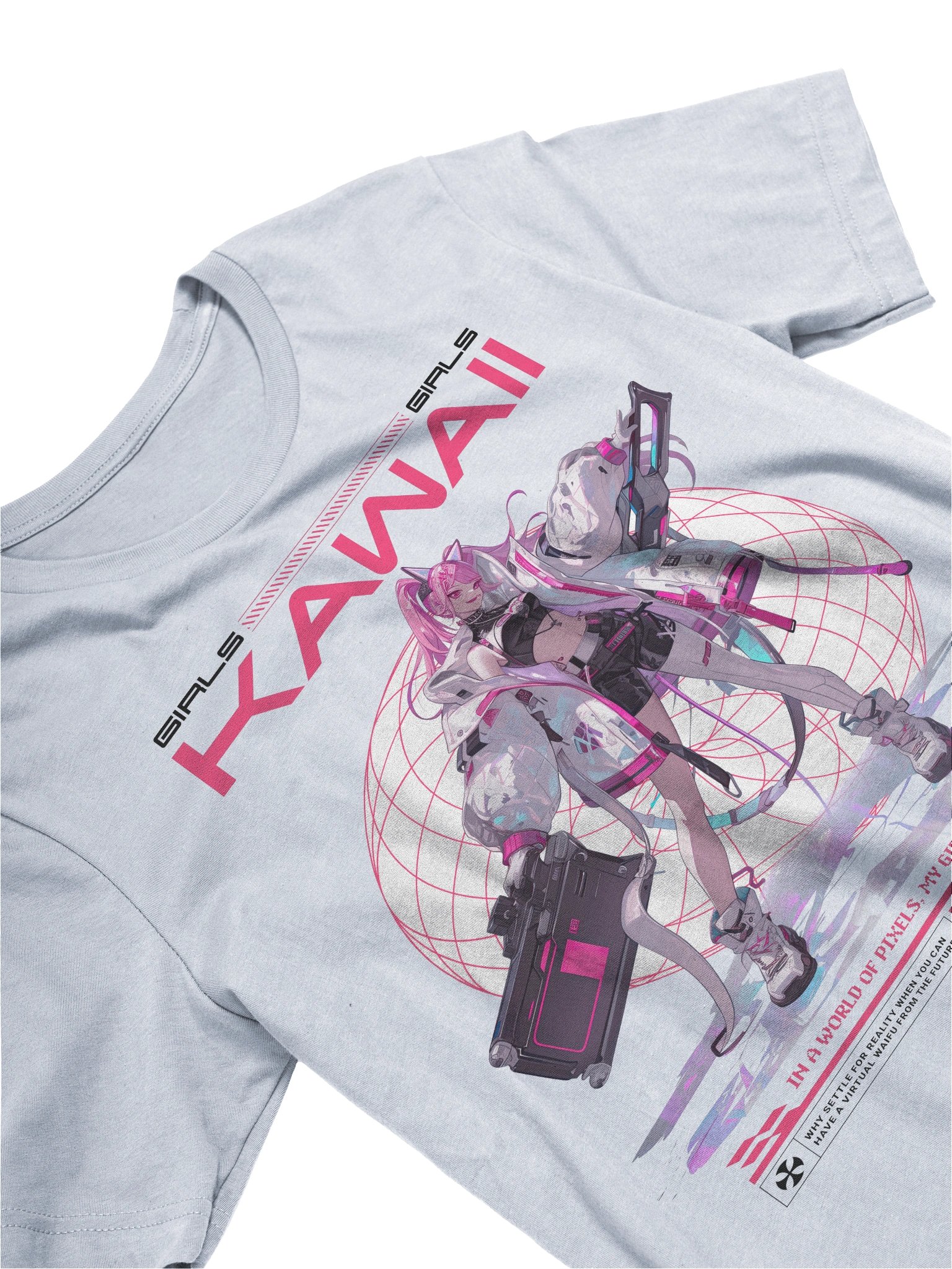 Kawaii Japan Anime Girl Y2K Tee Futuristic Fashion Waifu product image (23)