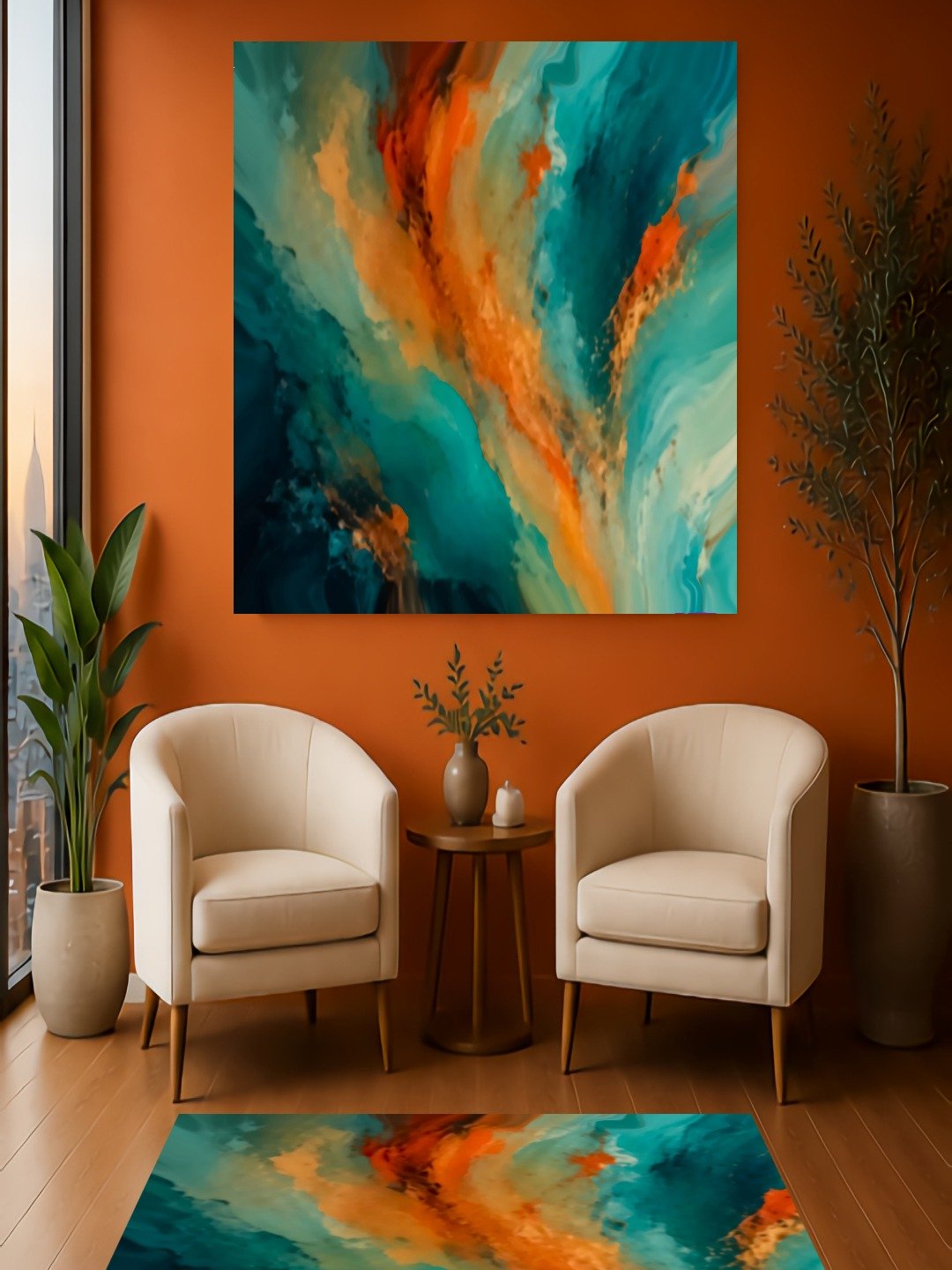 Turquoise and Orange Magic - The Canvas product image (2)