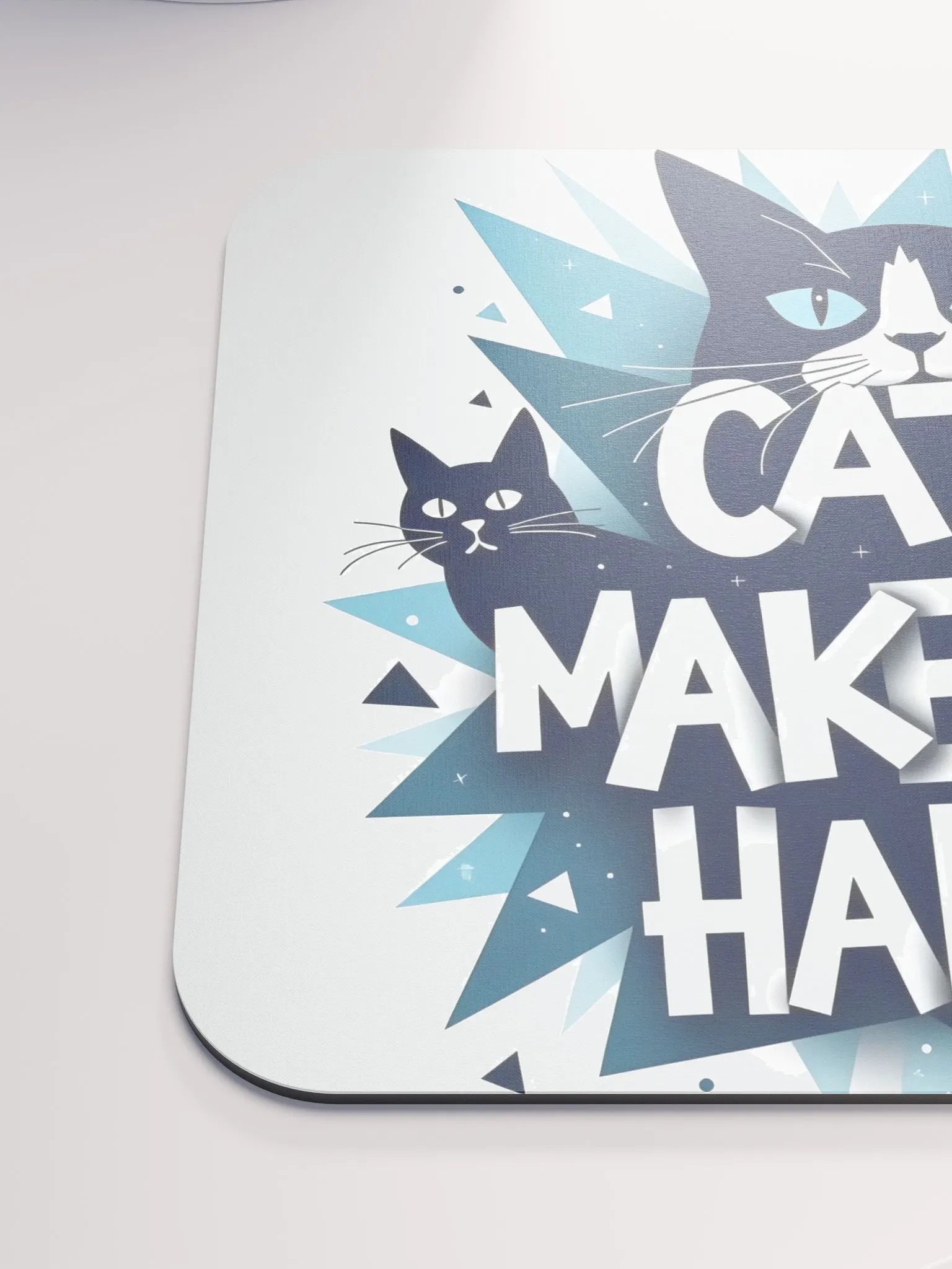 Geometric Cat Happiness Mouse Pad product image (7)