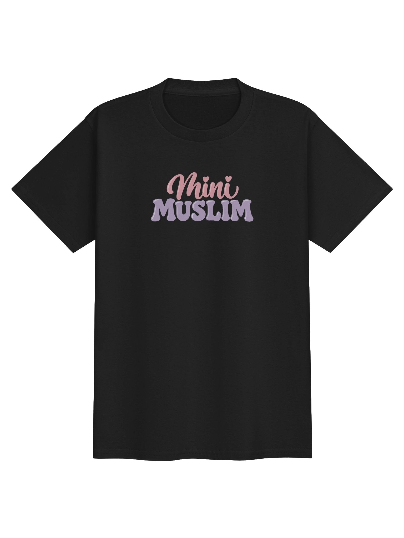 Mini Muslim Girls T-Shirt | Retro Bubble Letter Islamic Kids Tee product image (1)