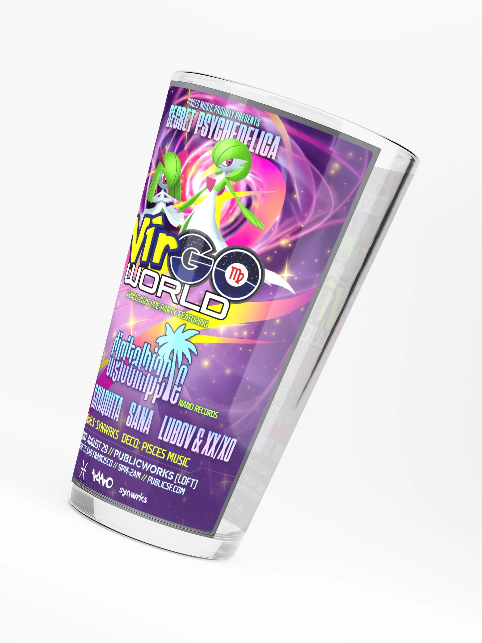 Virgo World Shaker Pint Glass product image (4)