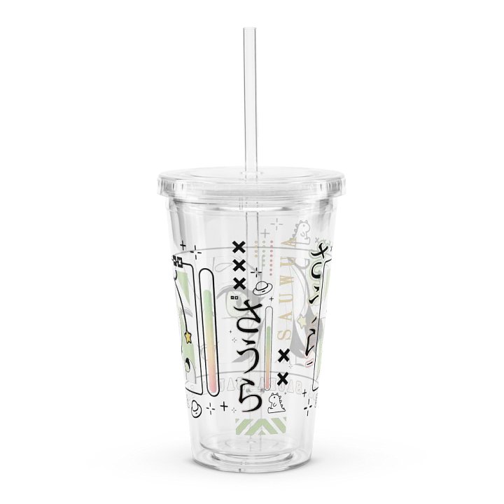 *WINK* Double Wall Clear Plastic Tumbler product image (2)