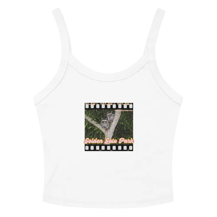 Golden Gate Park Raccoons Ribbed White Tank product image (2)