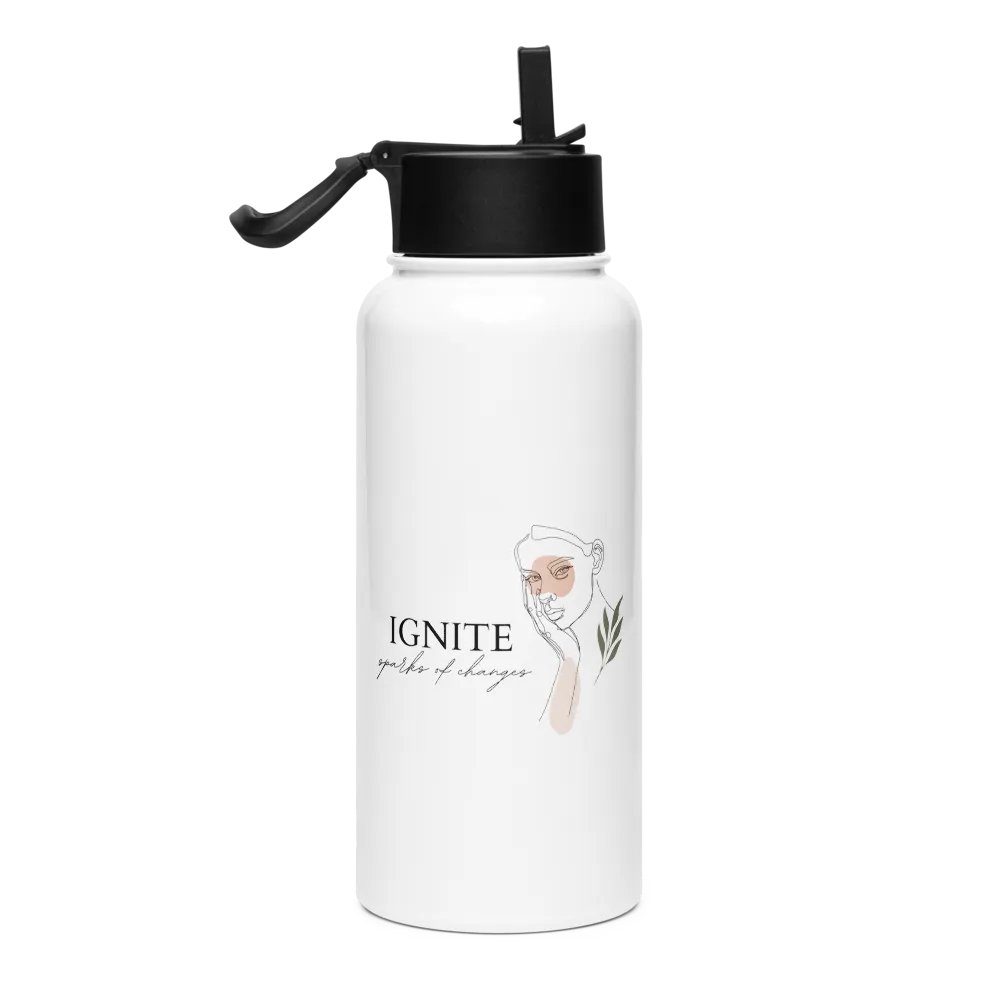 Stainless Steel Water Bottle with a Straw Lid SWFB0145 product image (2)